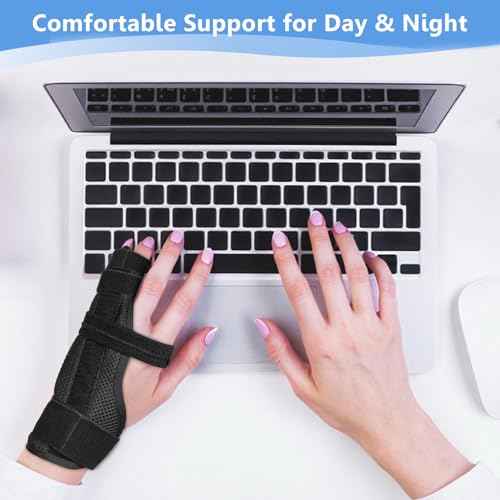 Pinky Finger Splint, 4th or 5th Ring Fingers Splint for Boxer¡¯s Fracture, Arthritis, Tendonitis, Metacarpal Support Hand Brace Fits Left or Right Hand, M