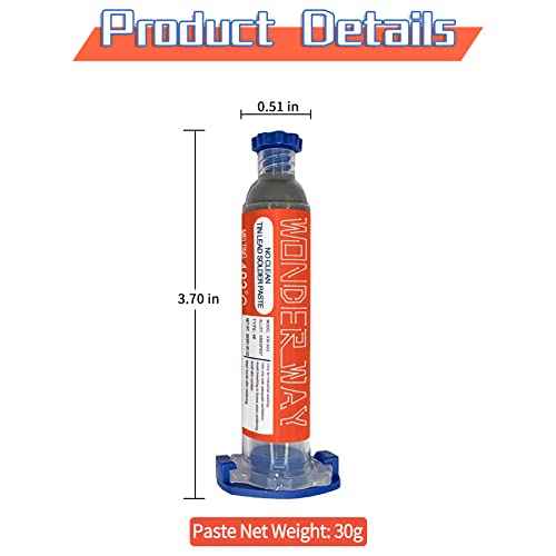 Wonderway Sn63/Pb37 T4 Tin Lead Solder Paste No Clean, 183¡É Melting Point (30g)