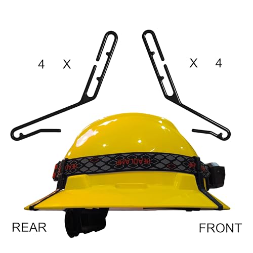 Taaib¢â 8-Pack Multipurpose Full Brim Hard Hat Clips Hooks for Headlamp Light and Safety Goggle Strap Holder, Light Mount, 2-in-1 Safety Helmet Accessories, Compatible with MSA V-Gard