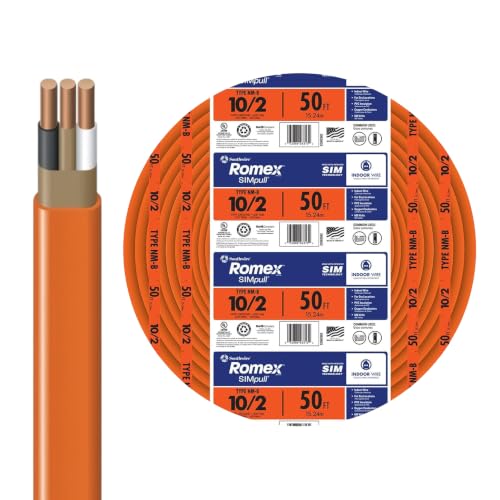 Southwire Romex Simpull 10/2 W/G NM-B Indoor Electrical Cable 50ft