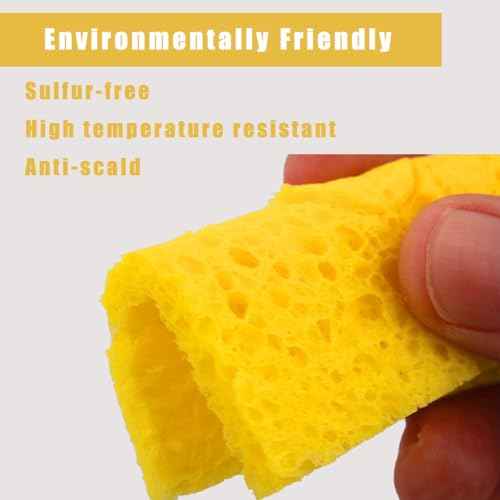 20Pcs Soldering Sponge 50x35mm Square, Replacement Solder Welding Iron Cleaning Pads Sponge (Thickened)