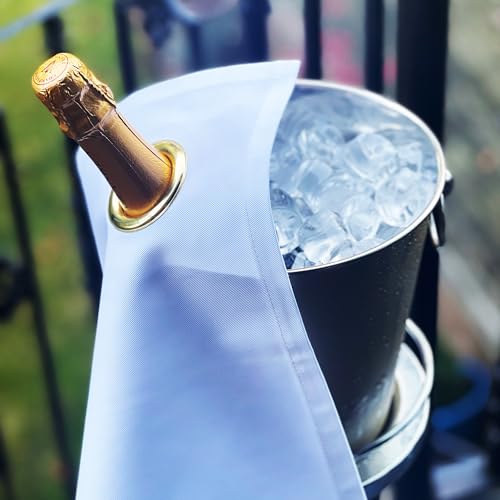 BottleCloths Classic Bottle Cloth 42 cm Cotton with White Gold Ring – Pack of 1