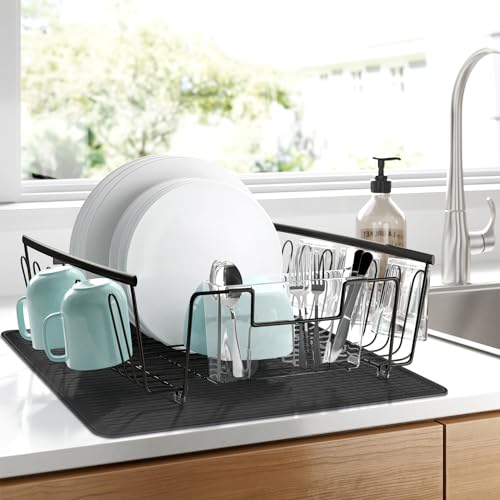 YUHFERA 30 x 21 Silicone Stove Top Cover for Glass Cooktop - Heat-Resistant Protector Mat, Black