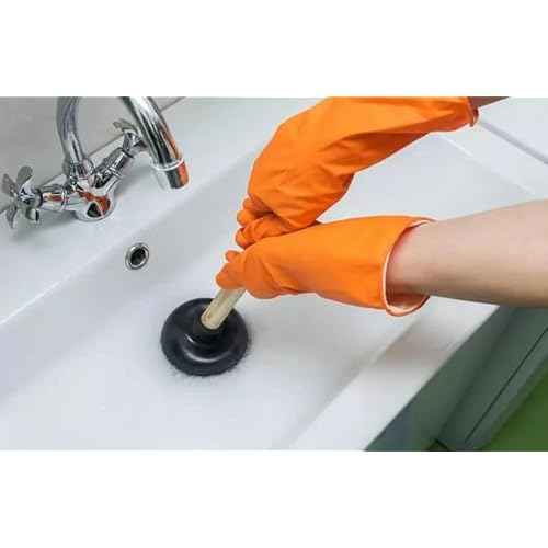 Rocky Mountain Goods Small Drain Plunger - Perfect Size for Unclogging Slow Sinks, Drains, Tubs and Showers - 9¡± Solid Wood Handle - Unclogs Sinks and Drains Better Than Toilet Plunger