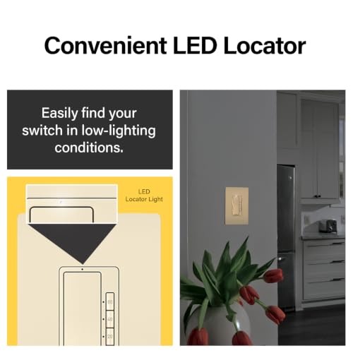 Legrand Radiant Digital Countdown Timer Switch 4-Settings Light Almond 1PK