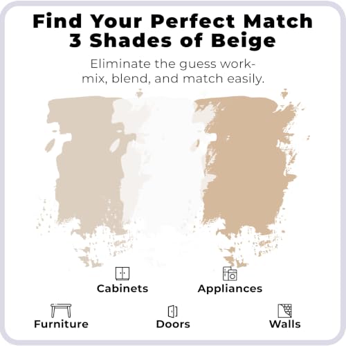 Spot Touch-Up Paint Kit - Matte Beige Multi-Tone for Walls & Furniture - 3 Pack