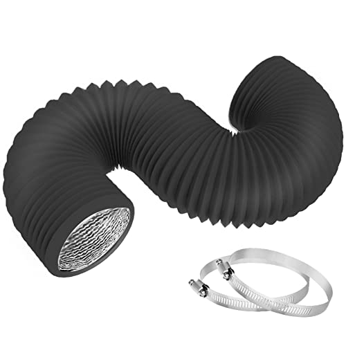 TEAIERXY 4-Inch Dryer Vent Hose 8ft Flexible Insulated Ducting with Clamps