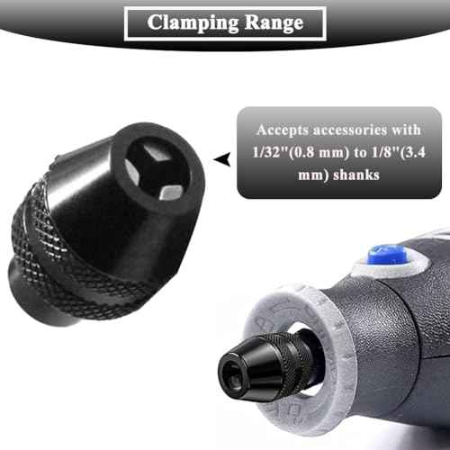 3pcs 4486 Ketyless Chuck for Dremel Multi Quick Change Keyless Chuck Replacement for Dremel 4486 Rotary Tools 3000 4000 7700 8200