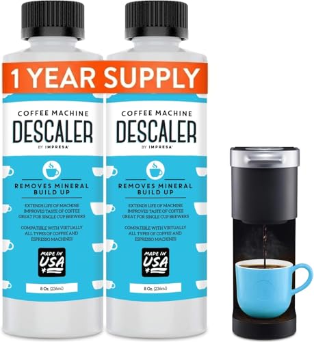 IMPRESA Coffee Machine Descaler 2-Pack (16oz) - Universal Coffee & Espresso Machine Cleaner