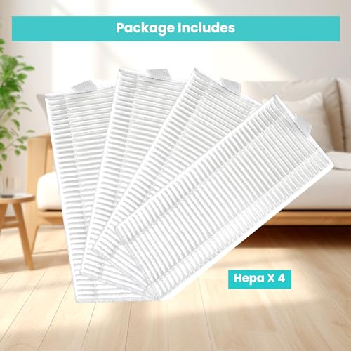 Lefant 4PCS Hepa Filter Replacement Accessories for Lefant M310/M320 Robot Vacuum Cleaner