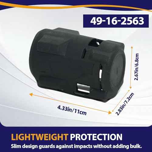 49-16-2563 Impact Driver Protective Boot Compatible with Milwaukee M12 Fuel 1/2" and 3/8" Short Handle Impact Wrenches, Fits 2562-20, 2563-20, 2563P-20, 2854-20, 2855-20, 2855P-20