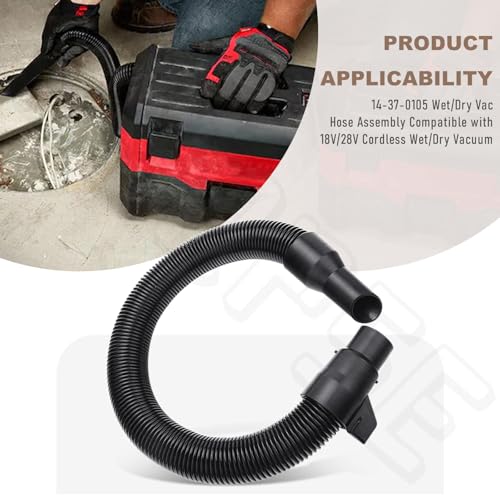 Milwaukee Packout Vacuum Hose 14-37-0105 Compatible with 18V/28V Wet/Dry Vacuums