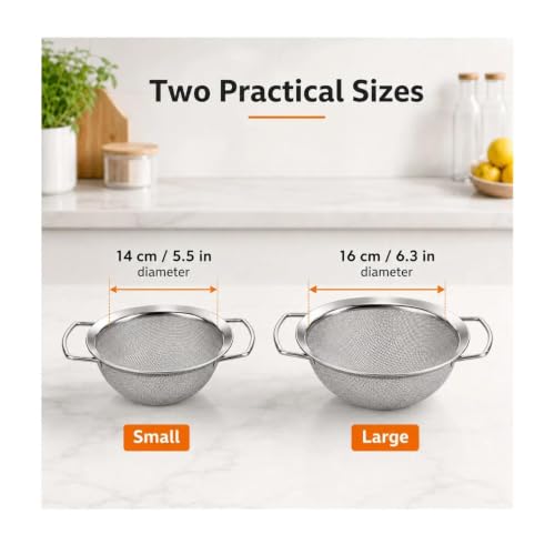 Leoriaie 2-Pack Juice Strainers for Nama J2 & Ninja Cold Press Juicers, 304 Stainless Steel, 5.5 & 6.3 Inch