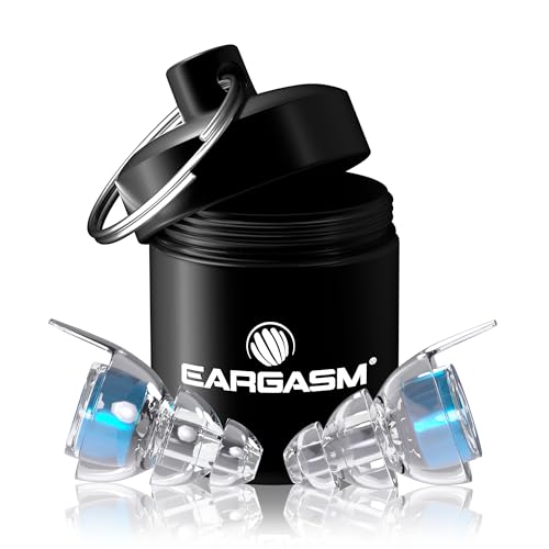 Eargasm High Fidelity Blue Earplugs for Concerts & Music Festivals - Reusable Noise Reduction