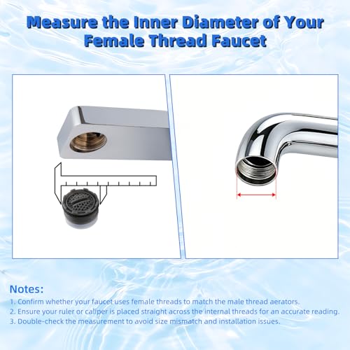 Hibbent 12 Pcs Faucet Aerator Set with 6 Wrench Keys for Sink, M16.5-24mm - Easy Installation