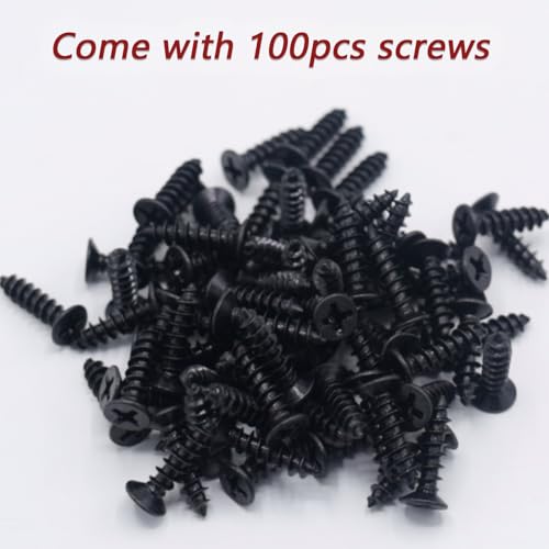 Joyangy 80x80mm Black Steel T-Shape Corner Brace 20-Pack for Furniture