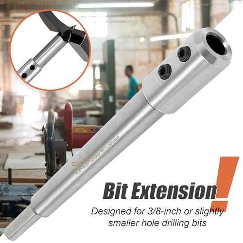 4.48" Forstner Bit Extension with Anti-Slip Design,Adding Over 3.28" Drilling Depth to Forstner Bit,Suitable for Process Wooden Furniture,Timber and etc.
