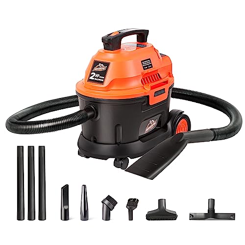 Armor All 2.5 Gallon Wet/Dry Utility Vacuum with 2 Peak HP, Convertible Blower, 13 Accessories