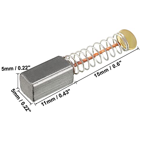 uxcell 10Pcs Carbon Brushes,for Electric Motor,10mmx5mmx5mm,Power Tool,Replacement Repair Part