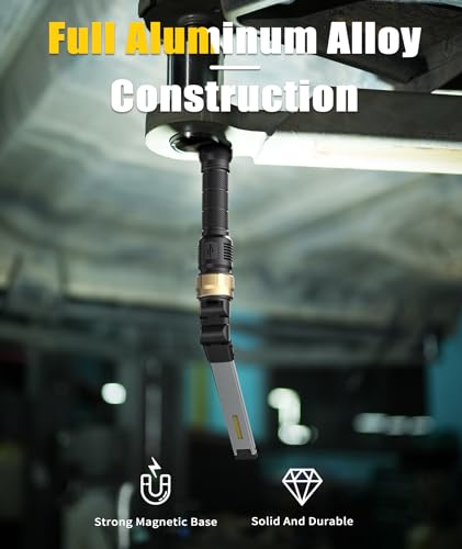 Rechargeable Magnetic Work Light 1200 Lumens Foldable & 360° Rotatable LED Mechanic Lamp