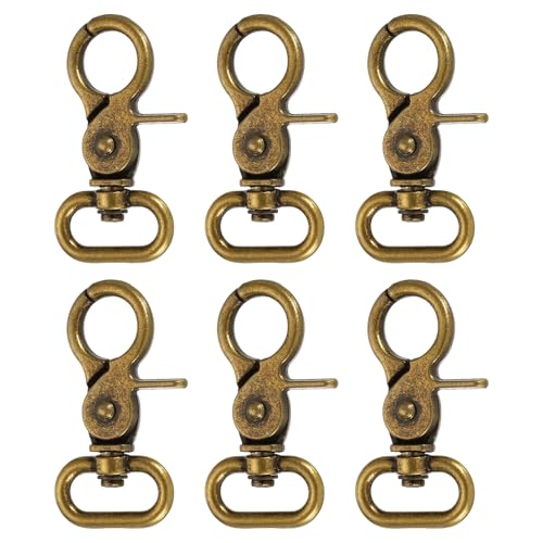 uxcell Bronze Swivel Snap Hook 20mm Trigger Clasp 6-Pack