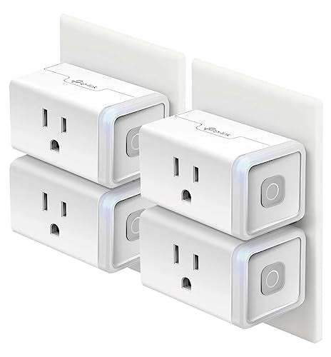 Kasa Smart Wi-Fi Plug 4-Pack - Alexa & Google Compatible, Touch Control, UL Certified