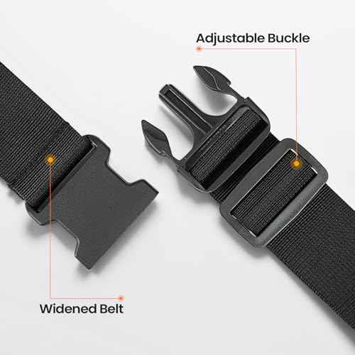 Tool Belt with Multiple Pockets, Heavy Duty Construction Pouch, Black and Orange