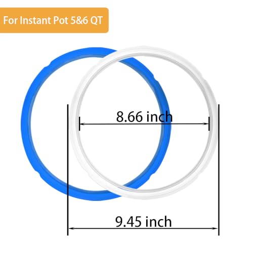 Mirumio 2-Pack 6QT Instant Pot Sealing Ring – Food-Grade Silicone, BPA-Free, Odorless