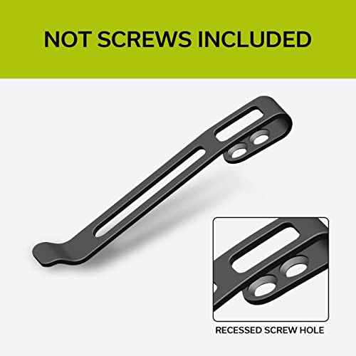 CIVIVI 2PCS Deep Carry Pocket Clip for Knives,Recessed Screw Hole Design, NO Screws Included CA-05C (Black)