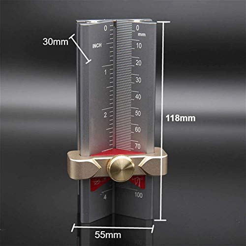 3 in 1 Drill Depth Gauge, Height & Angle Measuring Tool for Table Saw
