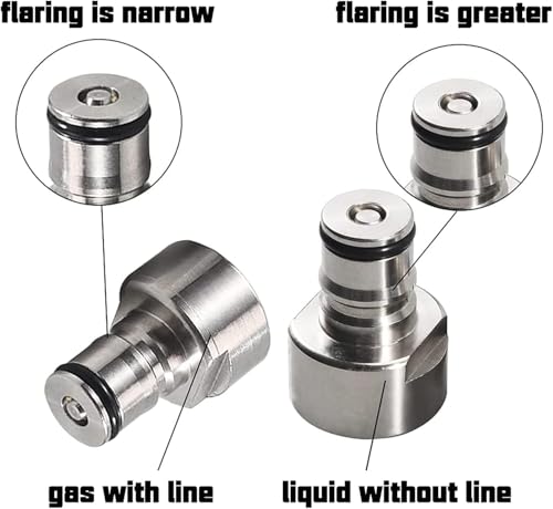 PERA Keg Coupler Adapters (2 Pairs) Sankey to Ball Lock Quick Disconnect Kit
