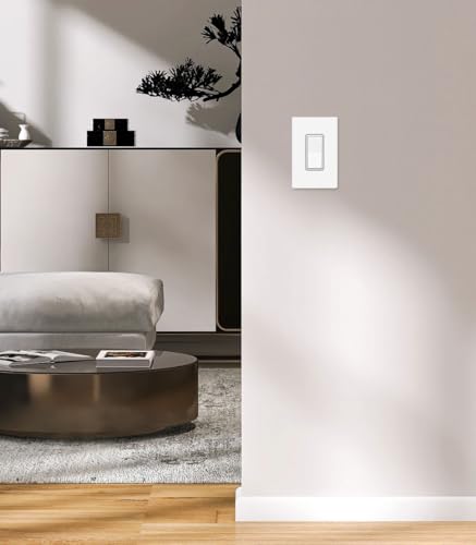Art Plates 1-Gang Oversized Screwless White Wall Plate - Child Safe, Glossy Finish