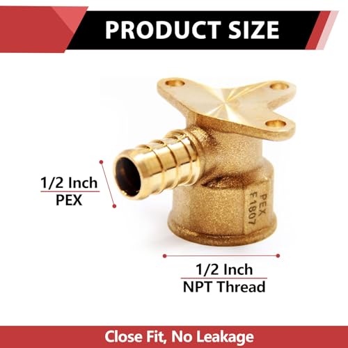 EFIELD 10-Pack 1/2-Inch Female NPT Drop-Ear Elbow Fitting for Plumbing