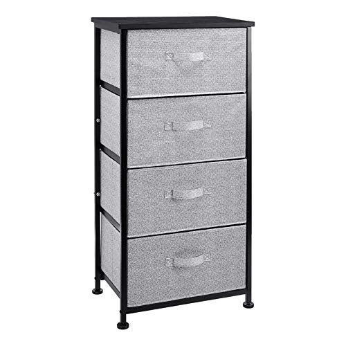 Amazon Basics Black Fabric 4-Drawer Closet Storage Organizer Unit