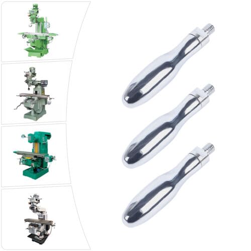 Jiabailie 3PCS Milling Machine Handles,Handwheel Revolving Handles,M3/8 Thread Plated Revolving Handle Grips,9.3mm Screw Diameter for Mechanical Manufacturing,Wood Cutting