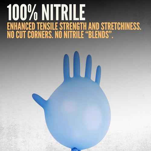 Cestus 5 Mil Nitrile Gloves Disposable Latex Free, Chemical Resistant, Mechanic, Food Prep, Tattoo, Cleaning, Bulk