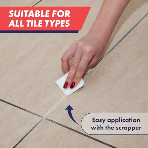 ZippySolve Tile Grout Repair Kit Beige 8.8oz - Easy DIY Sealer & Fix