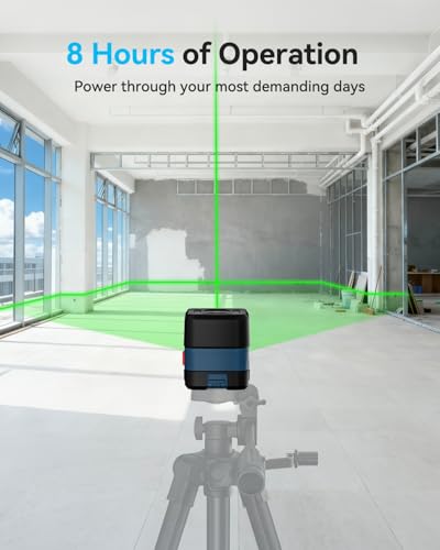 RockSeed Cross Line Laser Level with Self-Leveling & 360° Rotatable Beam — Not Tripod Included