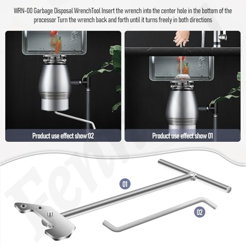 Garbage Disposal Unjamming Wrench, 2-Pack — Compatible with InSinkErator/Moen/Disposed Units