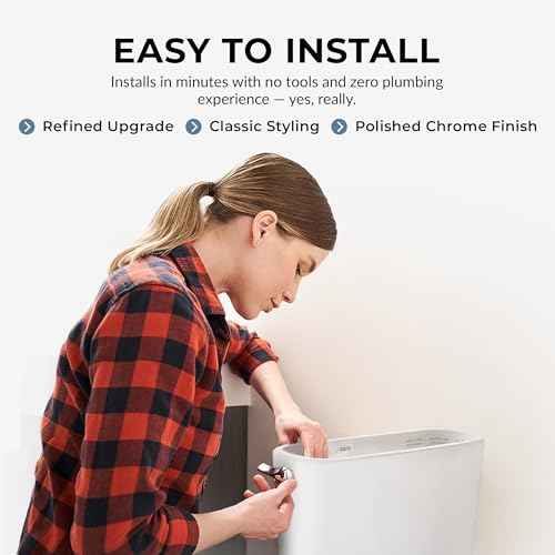 Qualihome Universal Toilet Tank Flush Lever, Chrome Finish Handle with Metal Nut, Fits Most Toilets (Side Mount)