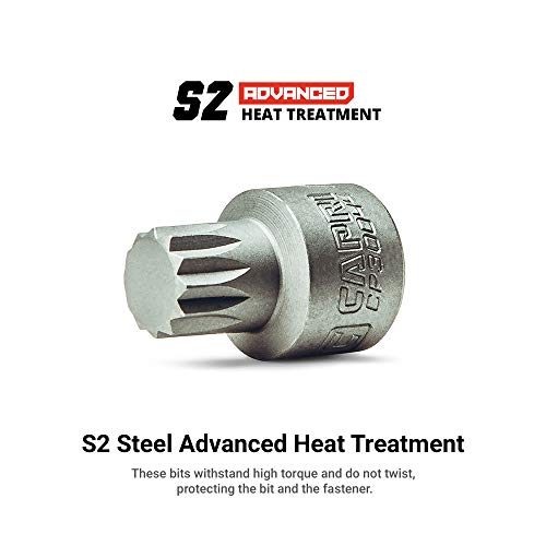 Capri Tools 13 mm M13 Super-Stubby XZN Triple Square Impact Bit Socket (CP30044)