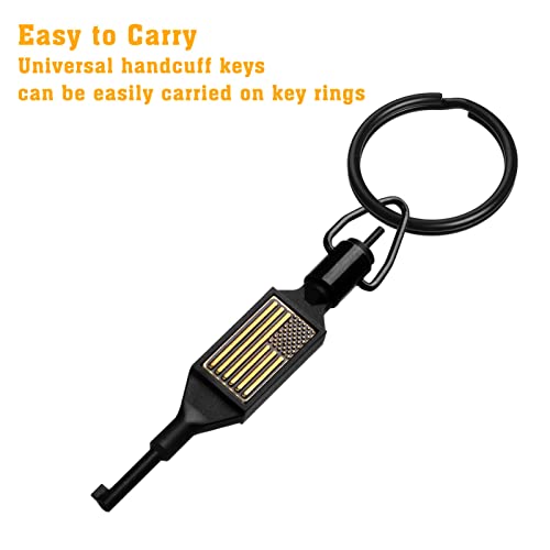 JOTOVO Universal Swivel Handcuff Key 2-Pack with Detachable Keyring for Standard Cuffs