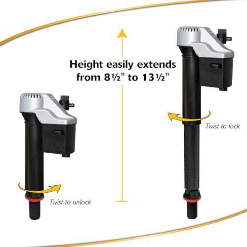 Korky QuietFILL Platinum Toilet Fill Valve - Universal Fits 99% of Toilets - Easy Height Adjust for Fast Install, 528MP