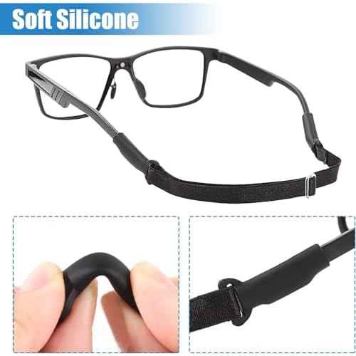 Adjustable Glasses Straps - 3 Pack No Tail Eyewear Retainer for Men, Women, Kids ? Fits Eyeglasses & Sunglasses