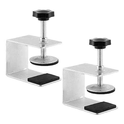 Cabinet Drawer Installation Clamps, 2/4PCS C Clamps Drawer Fixing Clip with Silicone Protect Pad, Woodworking Cabinet Hardware Jig for Door Front Knobs, Pulls Handles Install(Size:2pcs)
