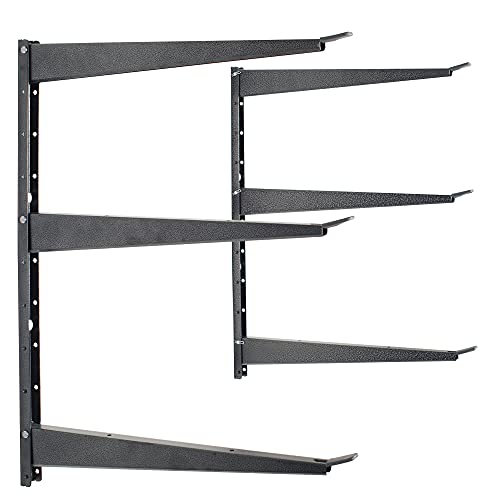 Heavy Duty Wood and Lumber Storage Rack by Delta Cycle, Holds Up to 480 lbs - Easy to Install Mounted Rack with Steel Construction for Indoor & Outdoor Storage Solution for Garage, Basement & Pantry