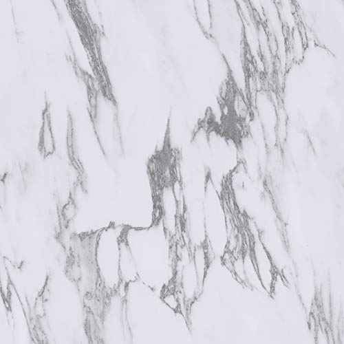 FloorPops FP3329 Opaline Peel Stick Floor Tiles, White & Off-White