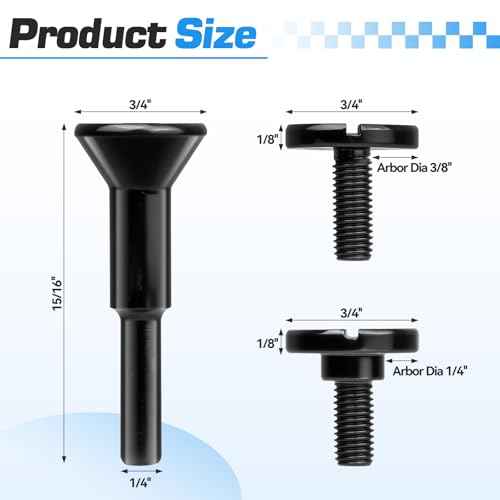 4 Pack Cut Off Wheel Arbor, Mounting Mandrel Holder 3/8" & 1/4" Arbor Hole, 1/4 Die Grinder Attachments, Cut-Off Wheel for Die Grinder Accessories Drill Bits Tool