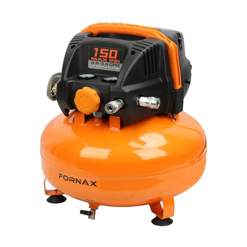 Fornax Pancake Air Compressor 6 Gallon Portable Electric 150 PSI Oil-Free