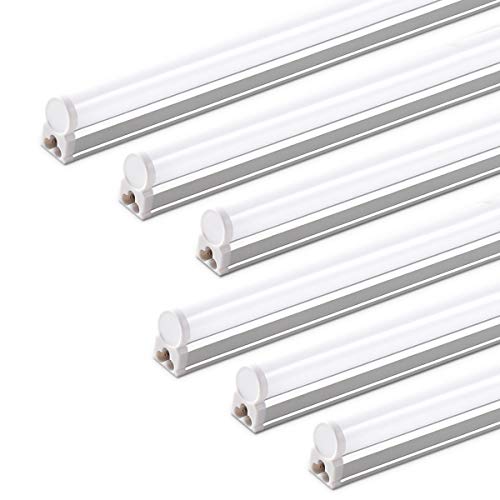 Barrina 4FT LED T5 Shop Light Fixture, 6500K Super Bright White, 6 Pack
